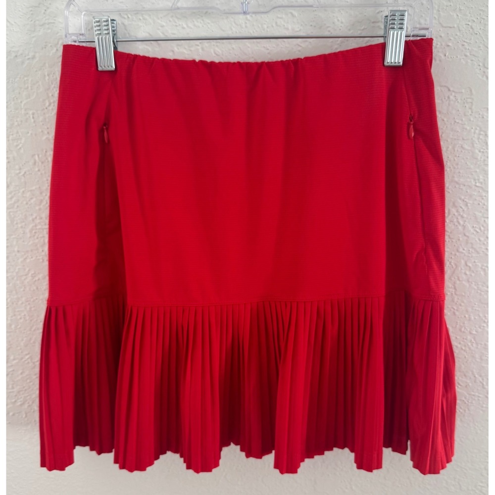 Tail Active Womens Tennis Golf Skort Skirt Red Pleated Pockets Size Small Preppy
